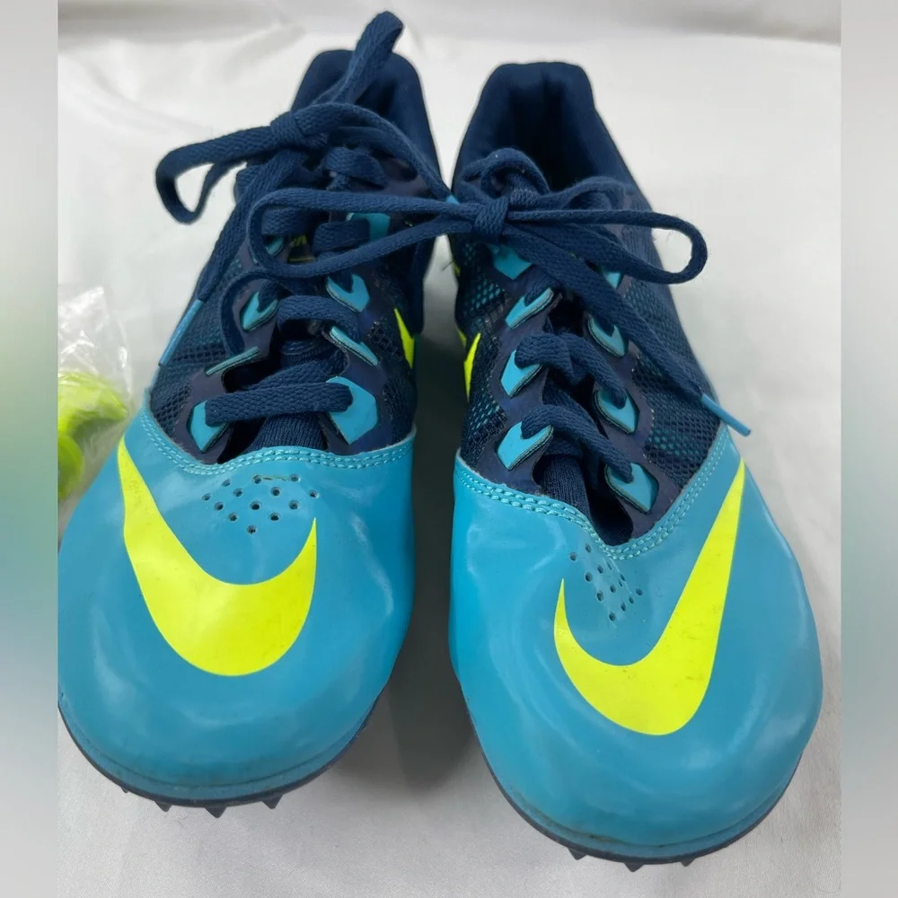 Nike Rival Sprint Track Shoes Running Womens Blue Yellow Size 9.5